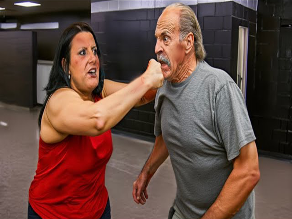 BREAKING NEWS: ASHLEY GOLD PUNC:HED LES GOLD ON THE FACE!